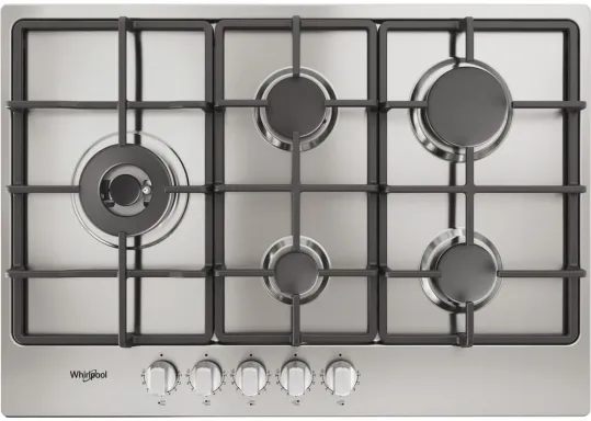 Whirlpool TGML 761 IX R Acier inoxydable Intégré 73 cm Gaz 5 zone(s)