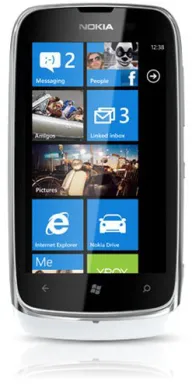 Nokia Lumia 610 9,4 cm (3.7") SIM unique Windows Phone 7.5 3G Micro-USB B 0,25 Go 8 Go 1300 mAh Blanc