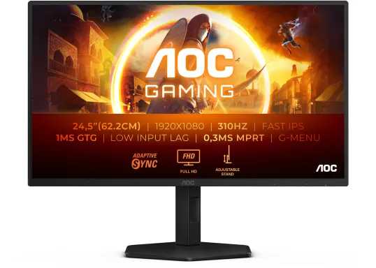 AOC G4 25G4SXU écran plat de PC 62,2 cm (24.5") 1920 x 1080 pixels Full HD LED Noir, Gris