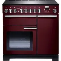 Falcon Professional Deluxe 90 Cuisinière Electrique Plaque avec zone à induction Cerise (fruit) A