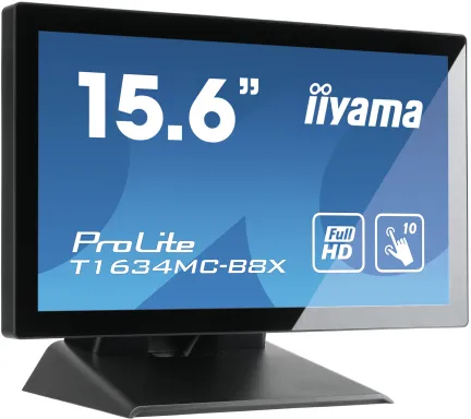 iiyama ProLite T1634MC-B8X écran plat de PC 39,6 cm (15.6") 1920 x 1080 pixels Full HD LED Écran tactile Multi-utilisateur Noir