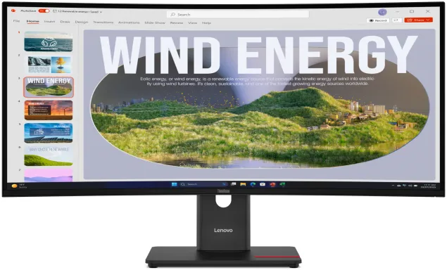 Lenovo ThinkVision T34WD-40 LED display 86,4 cm (34") 3440 x 1440 pixels Wide Quad HD Noir