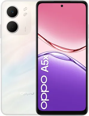OPPO A5x 16,9 cm (6.67") Double SIM Android 15 4G USB Type-C 4 Go 128 Go 6000 mAh Blanc