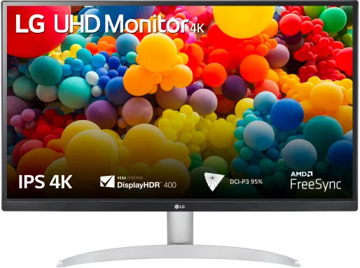 LG 27UP600-W écran plat de PC 68,6 cm (27") 3840 x 2160 pixels 4K Ultra HD Noir, Argent