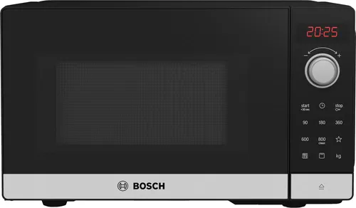 Bosch Serie 2 FEL023MS2 micro-onde Noir, Acier inoxydable Micro-onde simple Comptoir 20 L 800 W