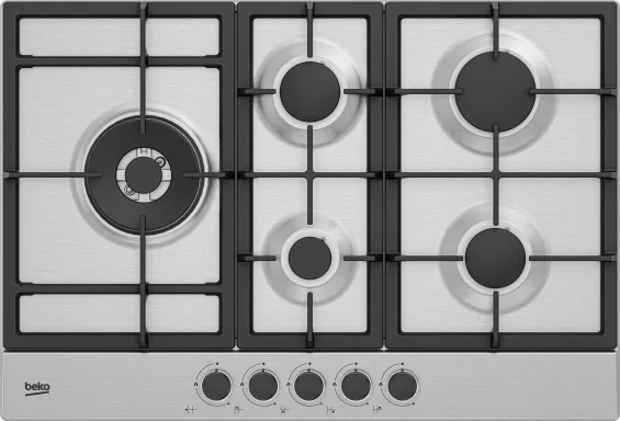 Beko HIAL75225SXE Acier inoxydable Intégré 75 cm Gaz 5 zone(s)