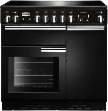 Falcon Professional+ 90 Cuisinière Electrique Plaque avec zone à induction Noir, Chrome A