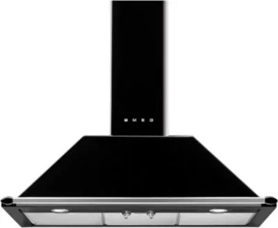 Smeg KT90BLE hotte Montée au mur Noir 567 m³/h A