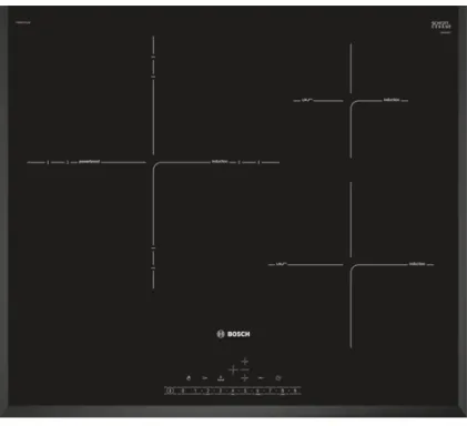 Bosch Serie 6 PID651FC1E plaque Noir, Acier inoxydable Intégré Plaque avec zone à induction 3 zone(s)