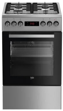 Beko FSE52320DXD four et cuisinière Electrique Gaz Noir, Acier inoxydable A