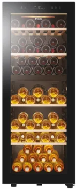 Haier Wine Bank 50 Serie 5 HWS79GDG Refroidisseur de vin compresseur Pose libre Noir 79 bouteille(s)