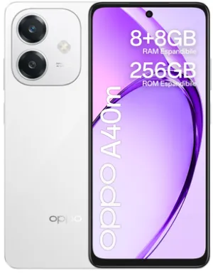 OPPO A40M 16,9 cm (6.67") Double SIM Android 14 4G USB Type-C 8 Go 256 Go 5100 mAh Blanc