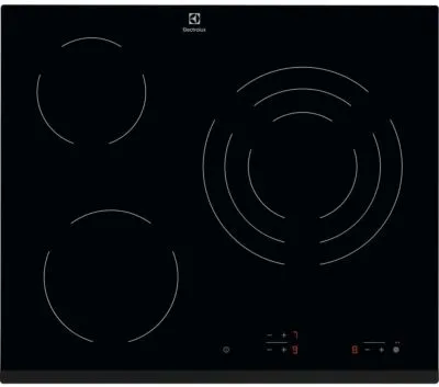 Electrolux Serie 300 BHV6232FOK Noir Intégré 59 cm Céramique 3 zone(s)