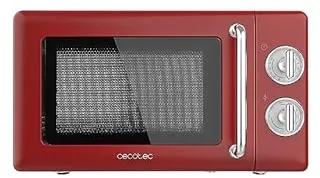 Cecotec 01710 micro-onde Comptoir Micro-ondes grill 20 L 700 W Rouge, Acier inoxydable