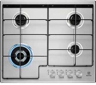 Electrolux EGS6434X Acier inoxydable Intégré 59.5 cm Gaz 4 zone(s)