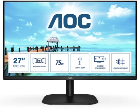 AOC B2 27B2H/EU LED display 68,6 cm (27") 1920 x 1080 pixels Full HD Noir