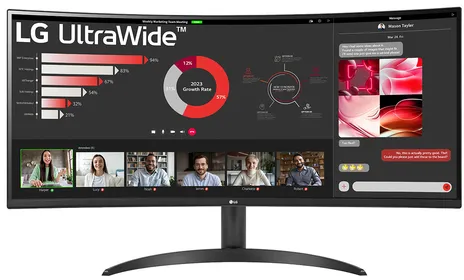 LG 34WR50QK-B écran plat de PC 86,4 cm (34") 3440 x 1440 pixels Wide Quad HD Noir