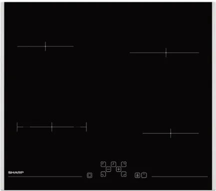 Sharp KH-6V08FT0K plaque Noir Intégré 59 cm Plaque avec zone à induction 4 zone(s)