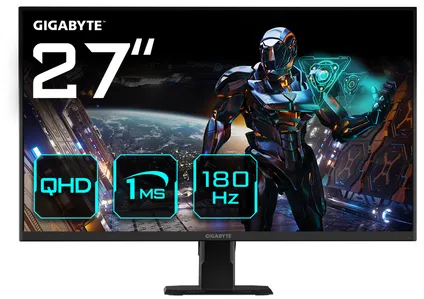 GIGABYTE GS27QA Moniteur de jeu 27" QHD - 2560 x 1440 (QHD), 180Hz, 1ms, 300 cd/m2, FreeSync, HDR Ready, HDMI 2.0, DisplayPort 1.4