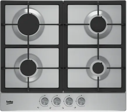 Beko HIAG 64225 SX Acier inoxydable Intégré Gaz 4 zone(s)