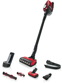 Bosch Serie 8 BBS8214PET aspirateur de table Noir, Rouge Sans sac