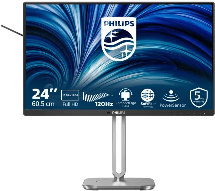 Philips 4000 series 24B2N4200/00 écran plat de PC 60,5 cm (23.8") 1920 x 1080 pixels Full HD LCD Gris