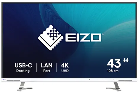 EIZO FlexScan EV4340X-WT LED display 108 cm (42.5") 3840 x 2160 pixels 4K Ultra HD Blanc