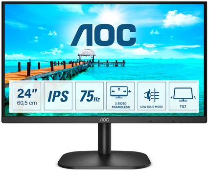 AOC B2 24B2XD LED display 60,5 cm (23.8") 1920 x 1080 pixels Full HD Noir