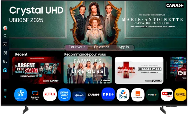 Samsung TV Crystal UHD 85" U8005F 2025, 4K, Smart TV