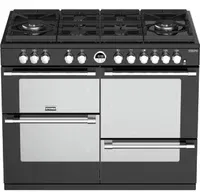 Stoves Sterling S1100 DF GTG DeLuxe Cuisinière Electrique Gaz Noir, Acier inoxydable