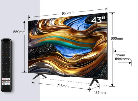 TCL P79 43P79B TV 109,2 cm (43") 4K Ultra HD Smart TV Wifi Titane