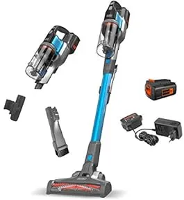 Black & Decker BDPSE3615-QW aspirateur balai et balai électrique Batterie Sec Sans sac Noir, Bleu