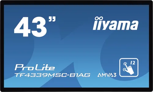 iiyama ProLite TF4339MSC-B1AG écran plat de PC 109,2 cm (43") 1920 x 1080 pixels Full HD LED Écran tactile Multi-utilisateur Noir