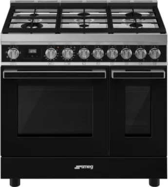 Smeg Master CPF92GMBL four et cuisinière Electrique Gaz Noir A