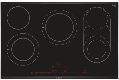 Bosch Serie 8 PKM875DP1D plaque Noir, Acier inoxydable Intégré Céramique 5 zone(s)