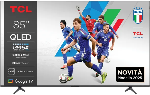 TCL P8K 85P8K TV 2,16 m (85") 4K Ultra HD Smart TV Wifi Métallique 450 cd/m²