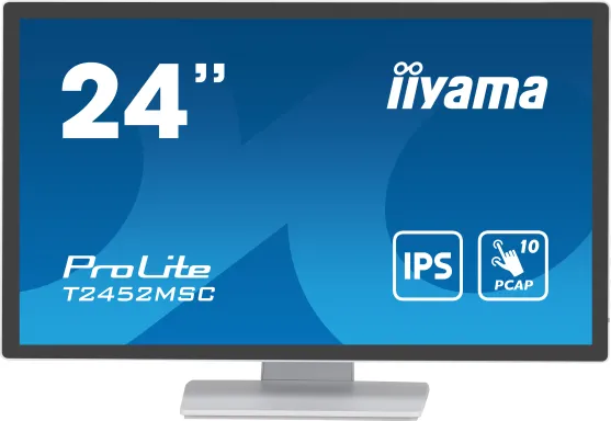 iiyama ProLite écran plat de PC 60,5 cm (23.8") 1920 x 1080 pixels Full HD LCD Écran tactile Multi-utilisateur Blanc