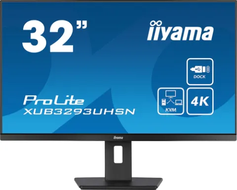 iiyama ProLite XUB3293UHSN-B5 écran plat de PC 80 cm (31.5") 3840 x 2160 pixels 4K Ultra HD LCD Noir