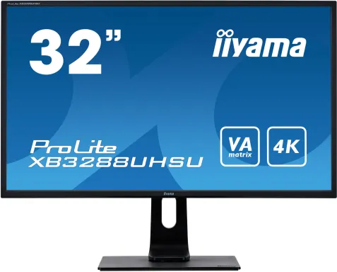 iiyama ProLite XB3288UHSU-B1 LED display 80 cm (31.5") 3840 x 2160 pixels 4K Ultra HD Noir