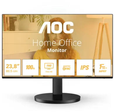 AOC 24B3HA2 écran plat de PC 60,5 cm (23.8") 1920 x 1080 pixels Full HD LED Noir