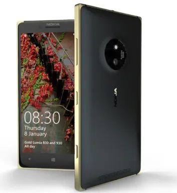 Nokia Lumia 830 12,7 cm (5") SIM unique Windows Phone 8.1 4G Micro-USB 1 Go 16 Go 2200 mAh Noir, Or