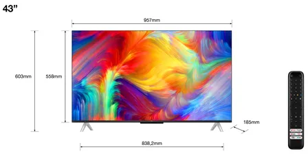 TCL P63 Series P638 109,2 cm (43") 4K Ultra HD Smart TV Wifi Noir