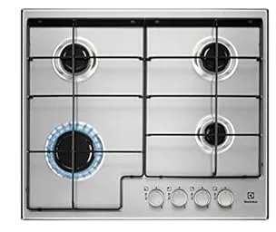 Electrolux EGS6424X plaque Acier inoxydable Intégré 60 cm Gaz 4 zone(s)