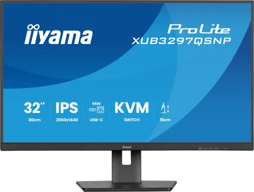 iiyama ProLite XUB3297QSNP-B1 écran plat de PC 81,3 cm (32") 2560 x 1440 pixels 4K Ultra HD LED Noir