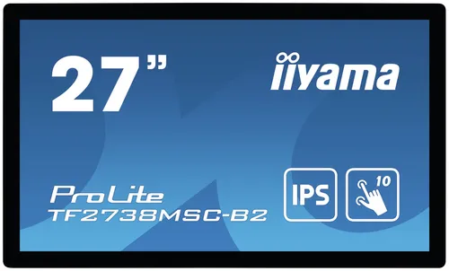 iiyama ProLite TF2738MSC-B2 écran plat de PC 68,6 cm (27") 1920 x 1080 pixels Full HD LED Écran tactile Multi-utilisateur Noir