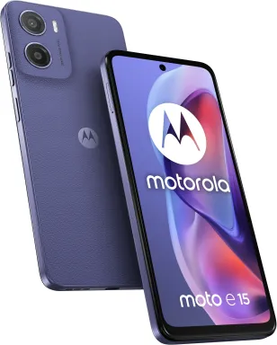 Motorola moto e15 16,9 cm (6.67") Double SIM Android 14 Go edition 4G USB Type-C 2 Go 64 Go 5200 mAh Lavande
