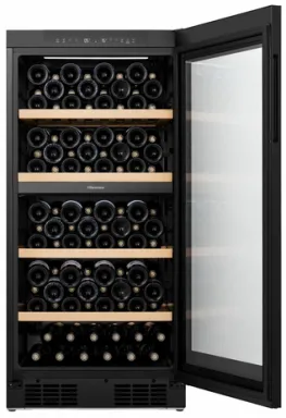 Hisense RW3N230GELF refroidisseur à vin Refroidisseur de vin compresseur Pose libre Noir 108 bouteille(s)