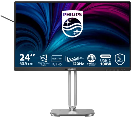 Philips 4000 series 24B2U4301/00 écran plat de PC 60,5 cm (23.8") 1920 x 1080 pixels Full HD LCD Gris
