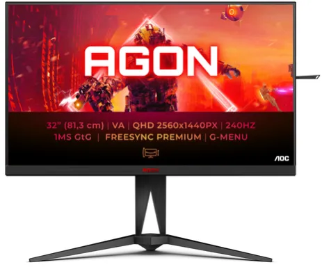 AOC AGON 5 AG325QZN/EU LED display 80 cm (31.5") 2560 x 1440 pixels Quad HD Noir