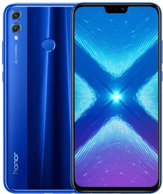 Honor 8X 16,5 cm (6.5") Double SIM Android 8.0 4G Micro-USB 64 Go 3750 mAh Bleu